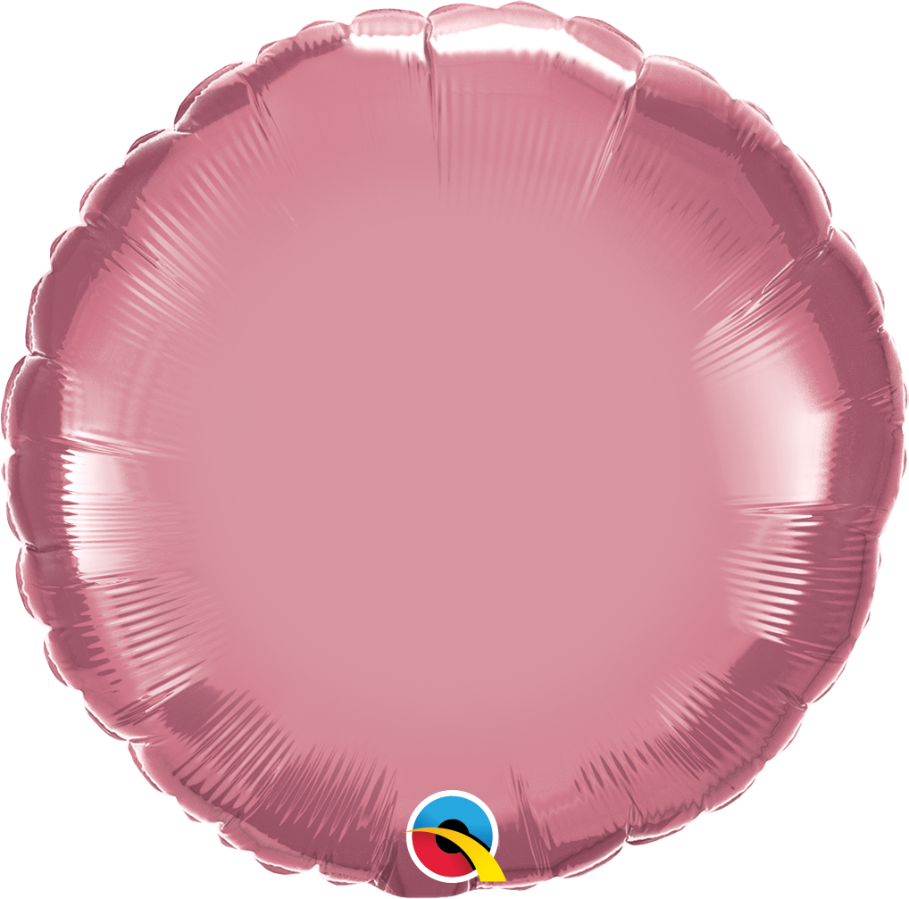 Фольгированные шары/ QUALATEX/  18" Round Qualatex Chrome Mauve Foil Balloon